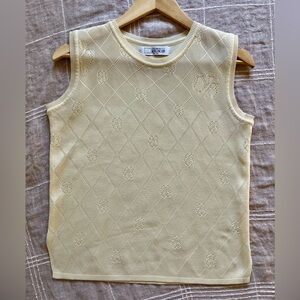 Vintage Cream Sleeveless Top